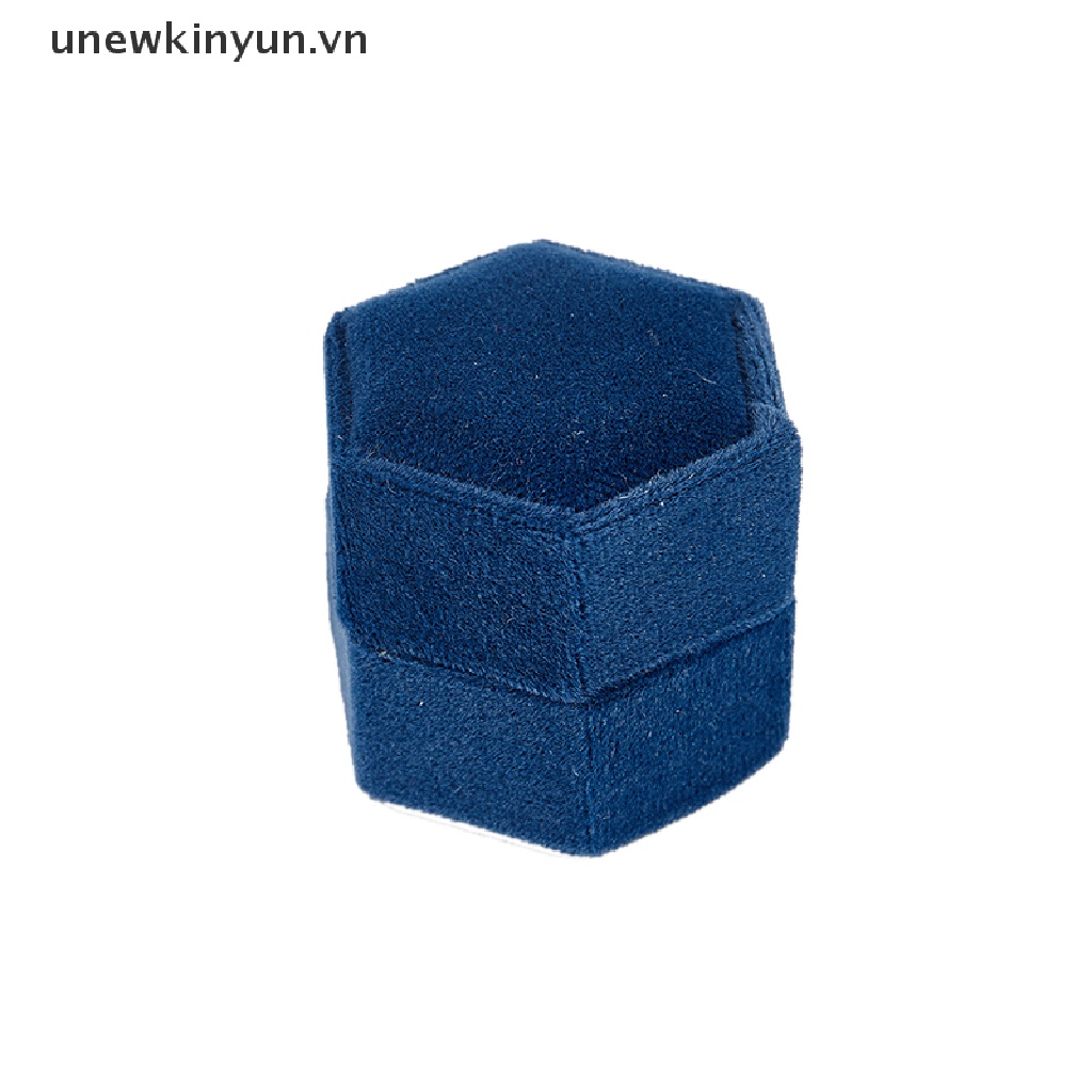 Hộp Đựng Nhẫn Cưới Hình Lục Giác Chất Liệu Nhung