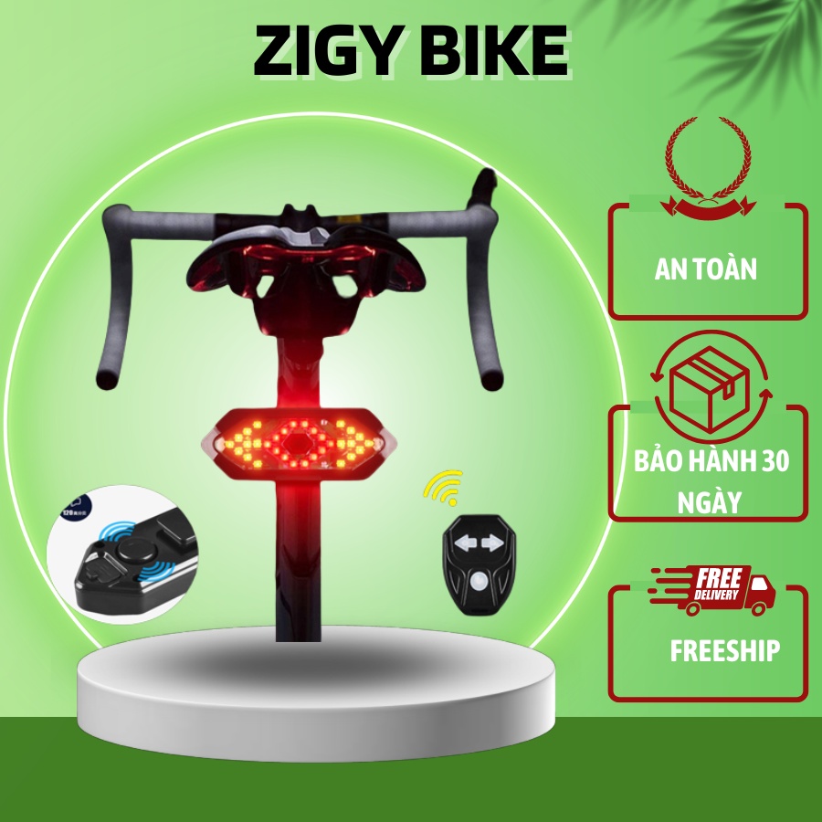 Đèn hậu xi nhan xe đạp thể thao ZIGY BIKE gắn đuôi siêu sáng