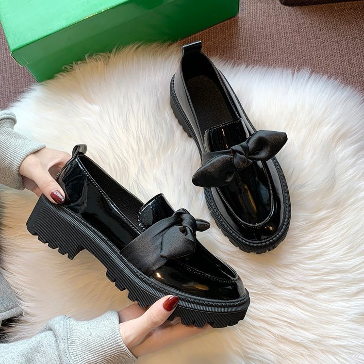 Giày lười bằng da thoải mái đính nơ thời trang dành cho nữ | BigBuy360 - bigbuy360.vn