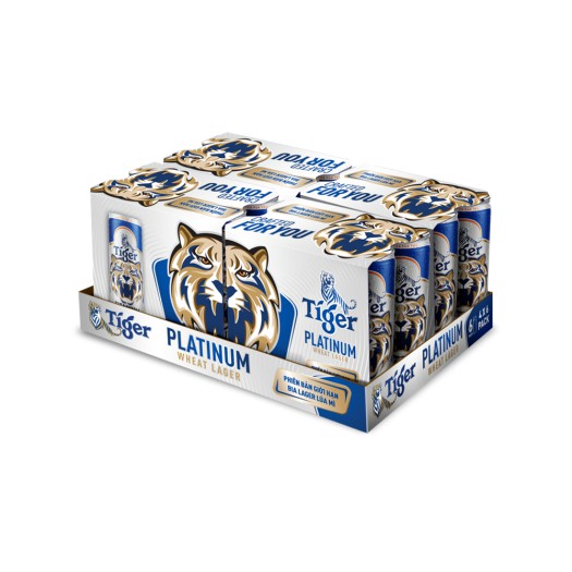 Thùng 24 lon bia lúa mì Tiger Platinum Wheat Lager 330ml/lon