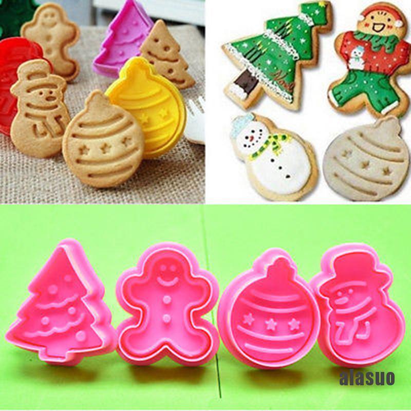Bộ 4 Khuôn Cắt Bánh Quy Chủ Đề Giáng Sinh