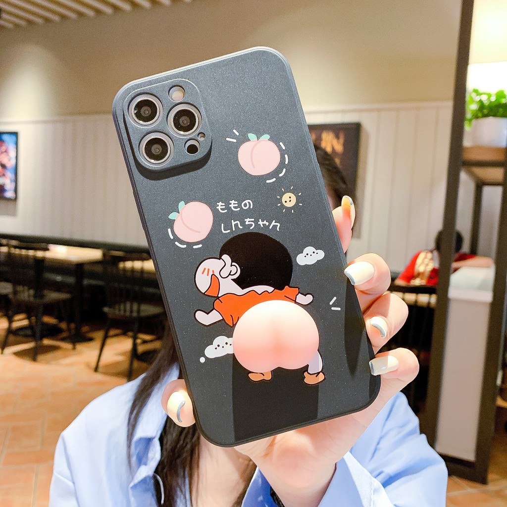 Ốp Lưng Iphone Cạnh Vuông 3D Hình Shin Cực HOT 6/6plus/6s/6splus/7/7plus/8/8plus/x/xs/11/12/pro/max/plus/promax