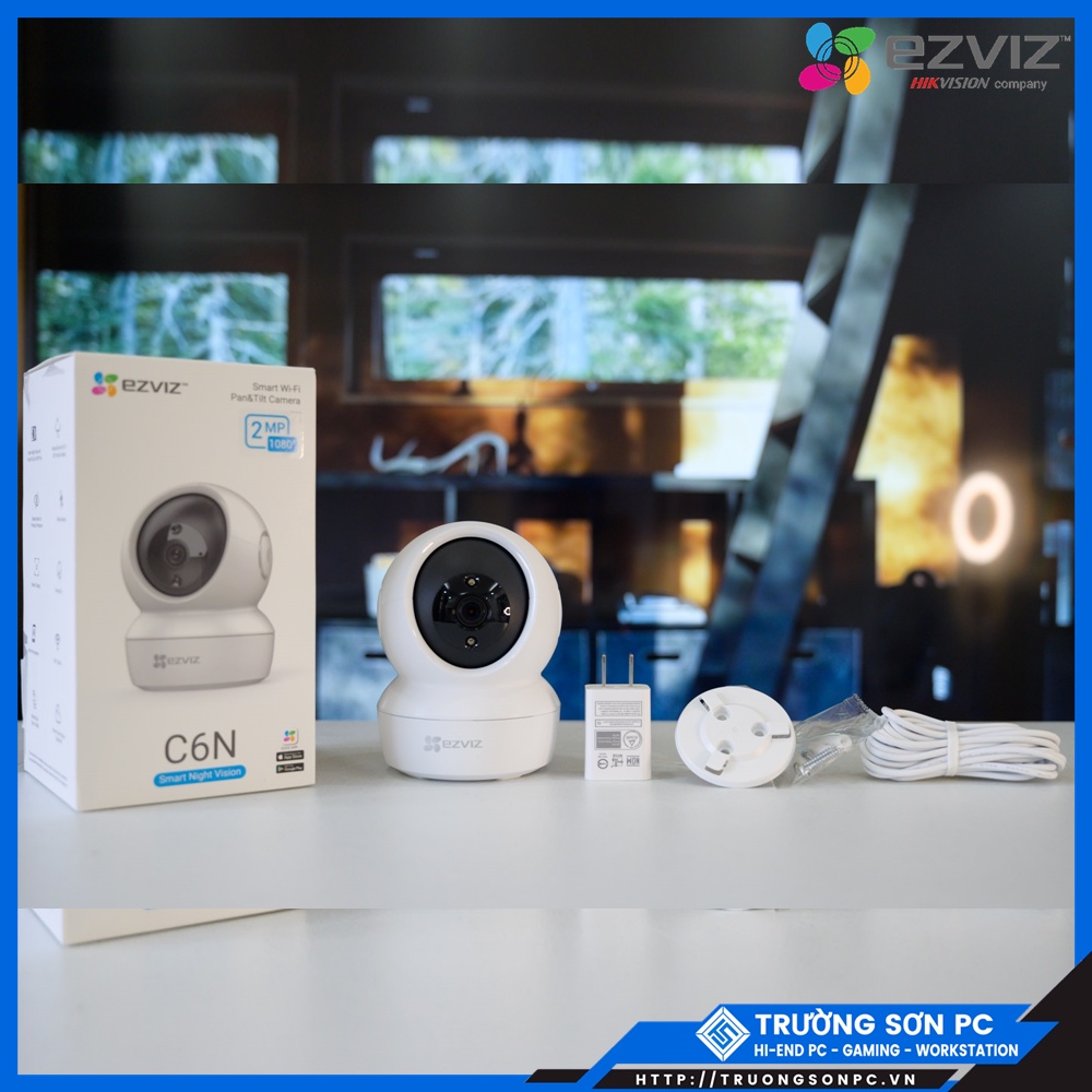 Camera EZVIZ CS-C6N IP Wifi 2.0M HD 1080P Hàng Chính Hãng | Kèm Thẻ Nhớ Lưu Trữ Lên Đên 128Gb