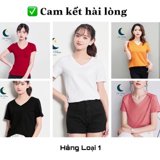 Áo thun nữ cộc tay cổ tim phù hợp với mọi lứa tuổi