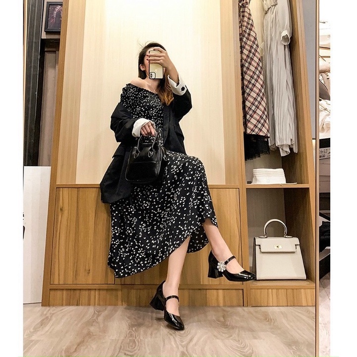 Guốc miumiu hoa đá