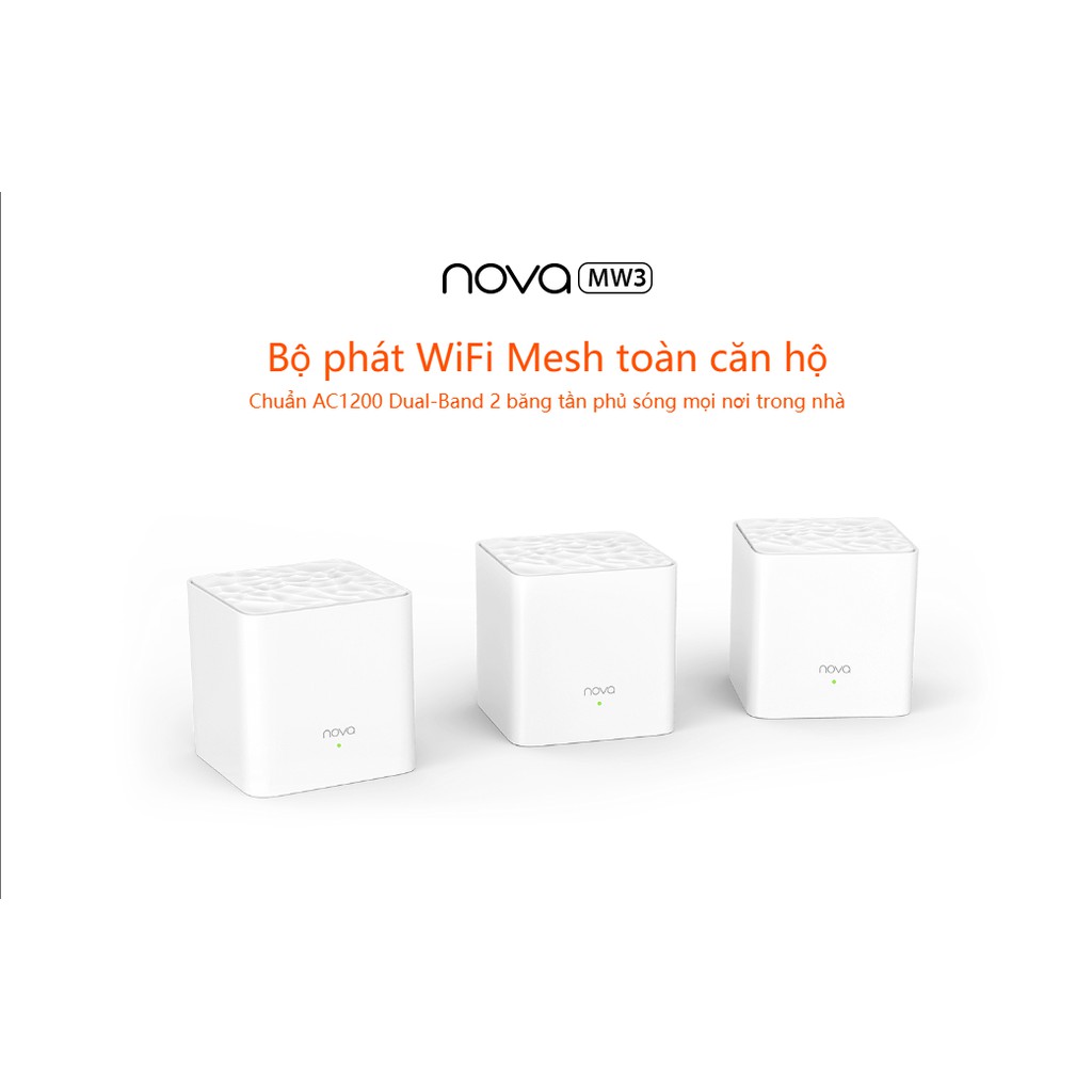 Bộ phát Wifi Mesh Tenda Nova MW3 - Bảo hành 12 tháng 1 đổi 1 | BigBuy360 - bigbuy360.vn