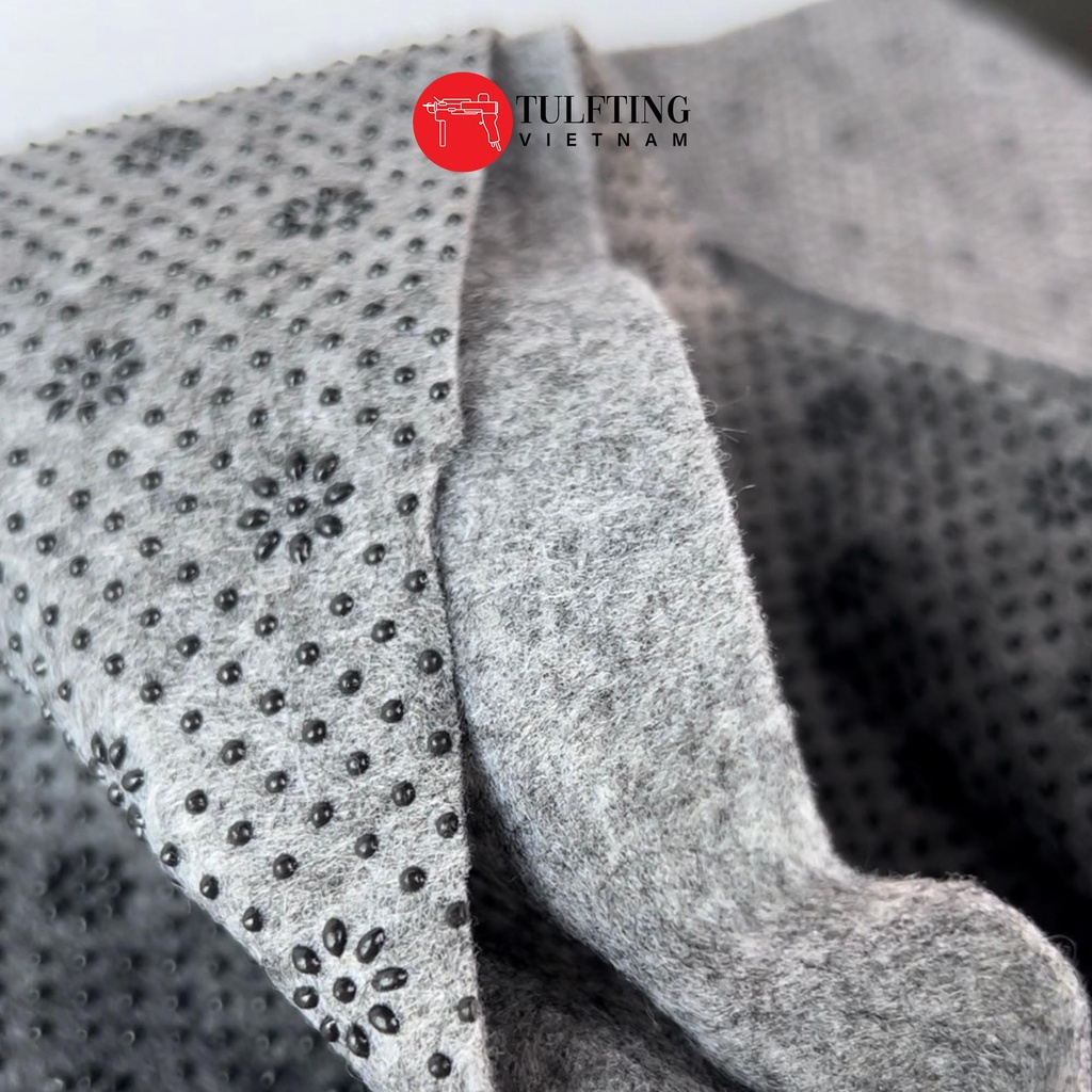 Vải dạ lót có họa tiết cao su chống trượt, dùng lót thảm tufting handmade kích thước lớn | Anti Slip rug fabric