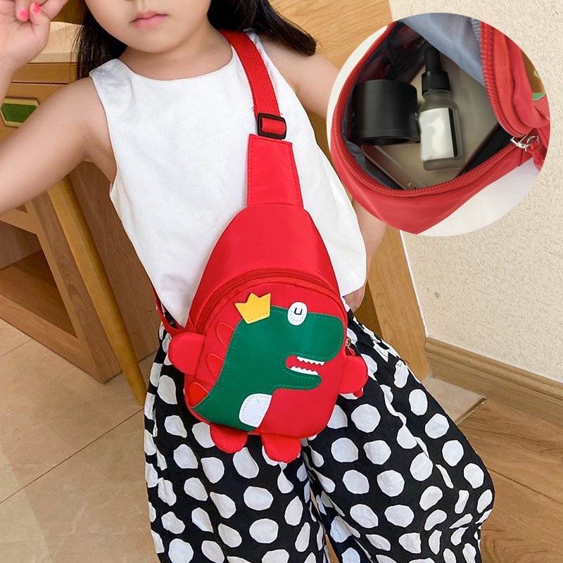 Túi đeo chéo hình khủng long kiểu hoạt hình đáng yêu thời trang dành cho bé