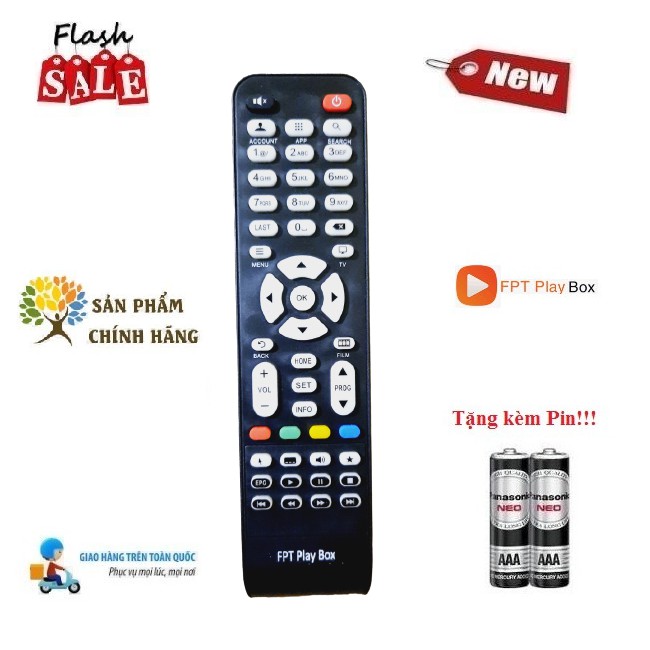 Remote Điều khiển đầu thu FPT Play Box 2017- Hàng chính hãng mới Tặng kèm Pin!!!-Điện tử Alex