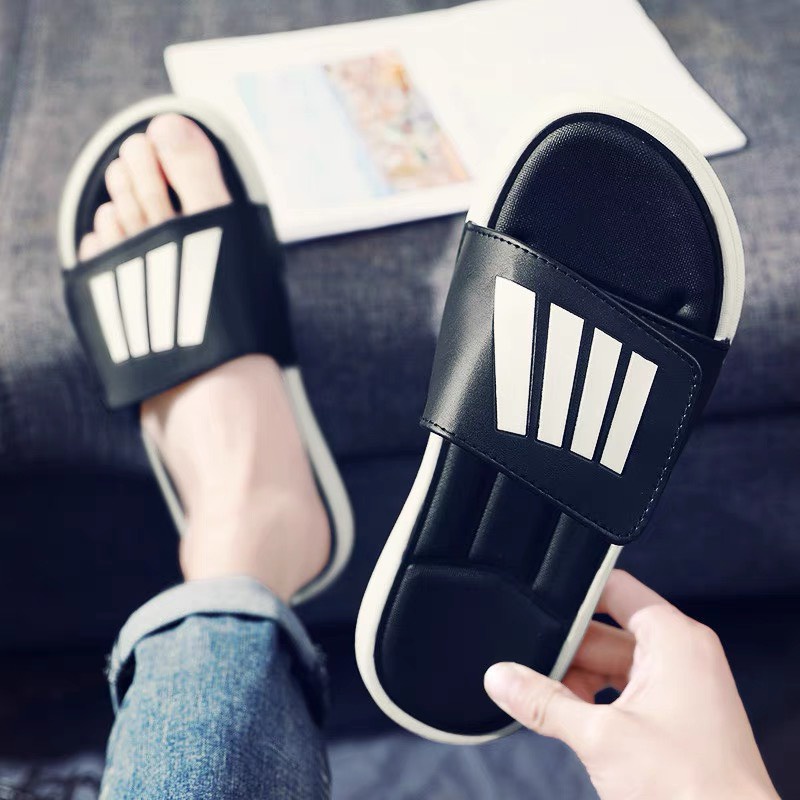 Dép quai ngang nam nữ 168 da họa tiết kẻ nổi đế bánh mì bệt cao 2 cm thời trang unisex đi học đi chơi đẹp giá rẻ