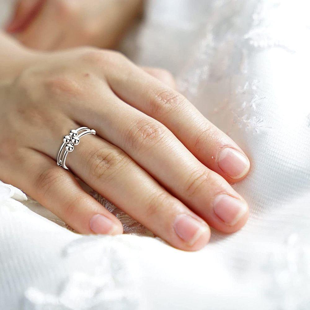 SUMU Nhẫn Đính Hạt Đơn Giải Tỏa Căng Thẳng Cho Nữ