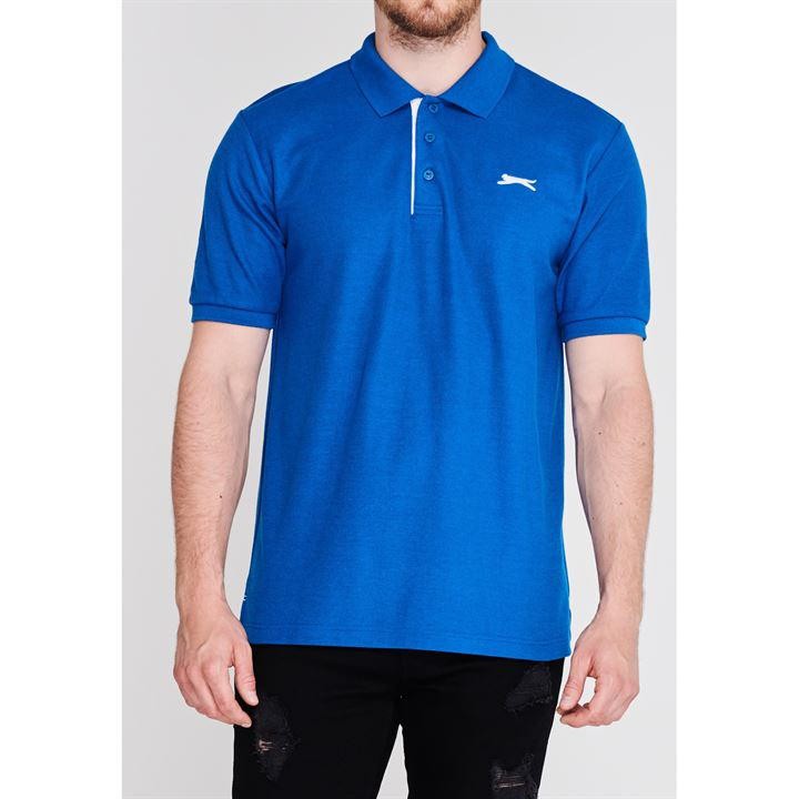 Áo thun Polo nam Slazenger Plain (màu Royal) - Hàng size châu Âu