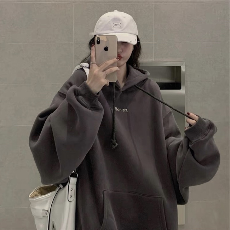 Áo hoodie nam nữ,Áo sweater nỉ nam nữ from rộng Unisex chất nỉ ngoại siêu dày dặn in chữ ELLON