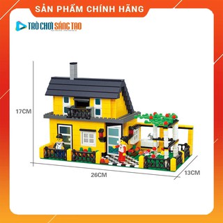 Bộ lego xếp hình Wange biệt thự nhà vườn mẫu 4