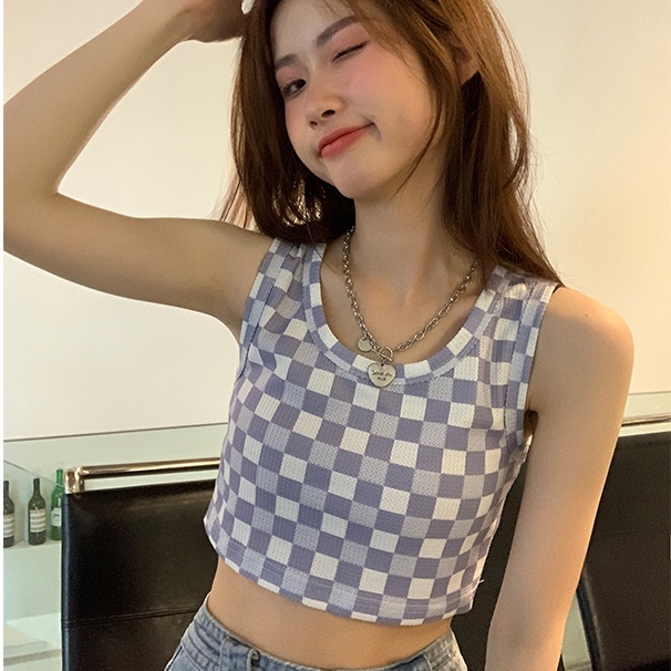 Áo Sát Nách Dáng Ôm In Họa Tiết Thời Trang Mùa Hè Hàn Quốc Cho Nữ