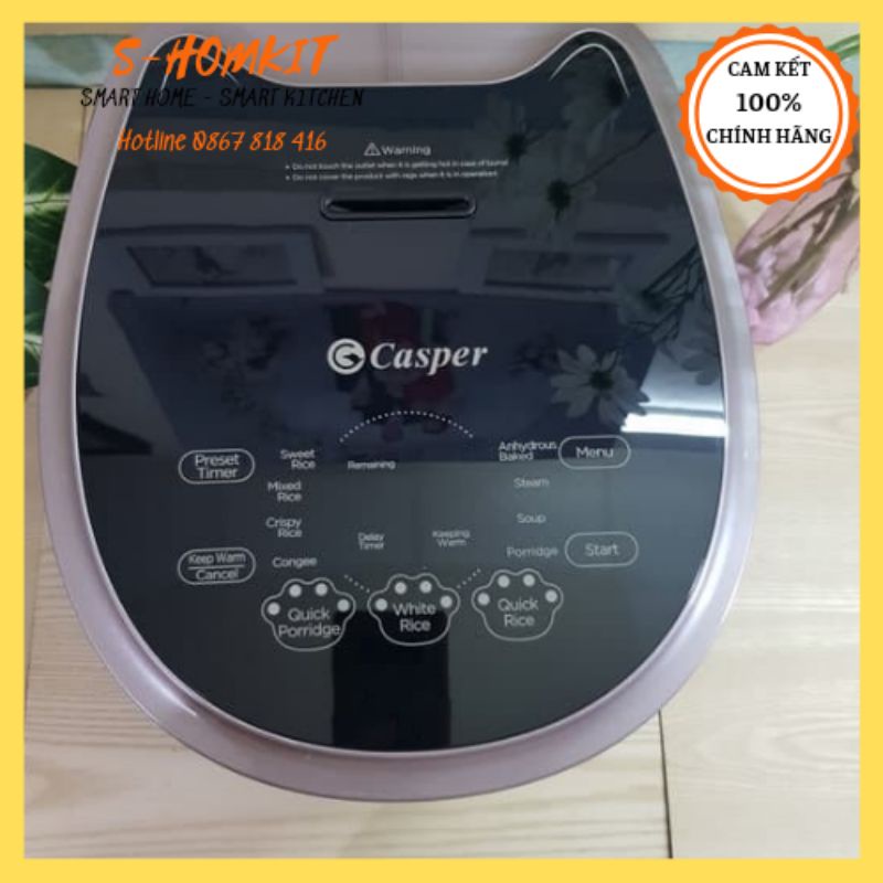Nồi cơm điện tử 1.8 lít Casper CD-18RC01, Thương Hiệu Thái Lan, Lỗi 1 đổi 1, Bảo hành 12 tháng