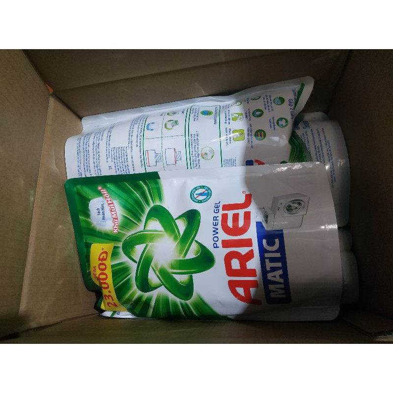 Nước giặt Ariel đậm đặc và nước giặt Ariel downy 1,25 - 1,4kg