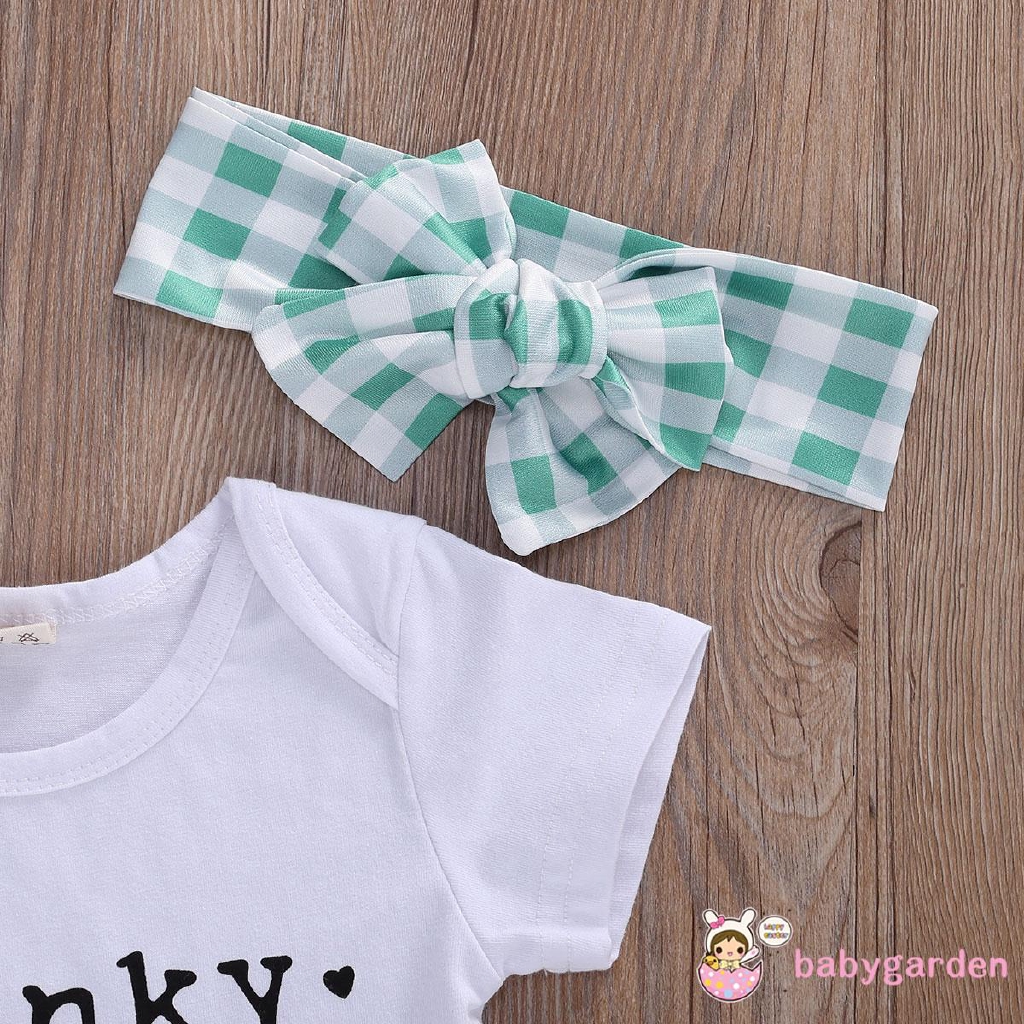 Bộ Áo Liền Quần &amp; Quần Ngắn &amp; Băng Đô Dành Cho Bé Gái