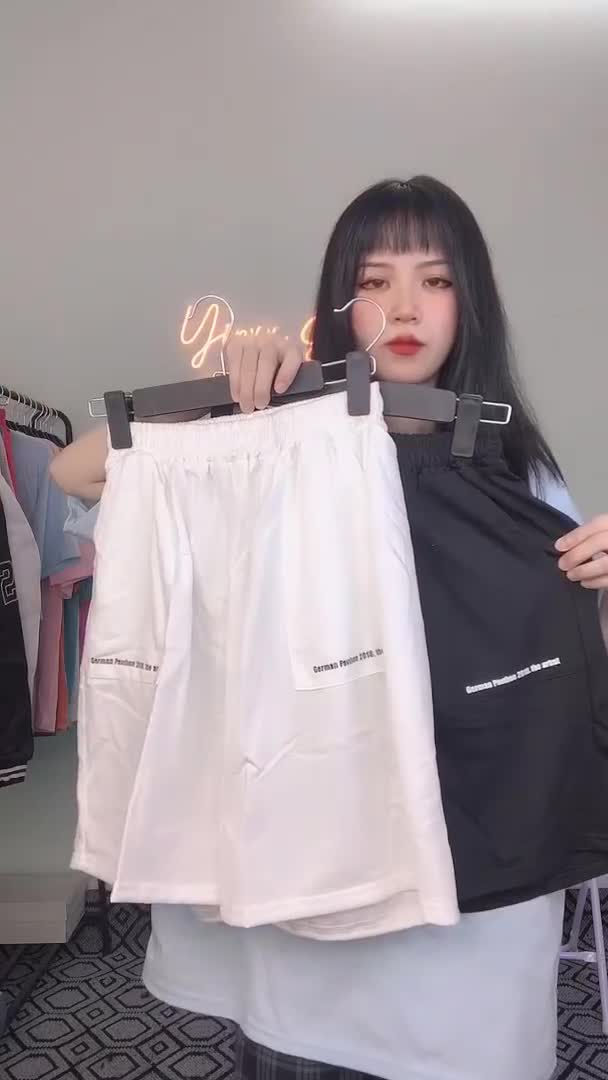 Quần sooc nam nữ mặc nhà, quần đùi unisex ống rộng màu đen, trắng Yinxx QS56 | BigBuy360 - bigbuy360.vn