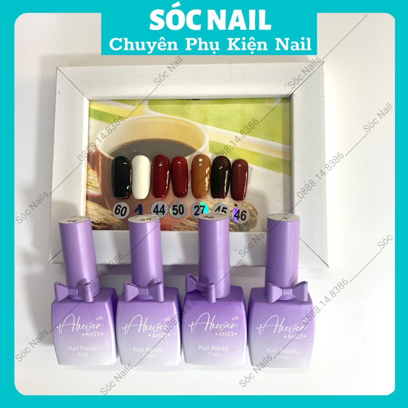 Sơn Gel Đen Trắng Nước Gạo Đỏ Mận Ngọc Thủy Chai 15ml Siêu Đặc Bóng Mướt