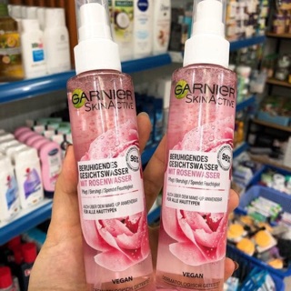 Nước hoa hồng nguyên chất 96% của garnier dạng xịt -hàng xách tay đức