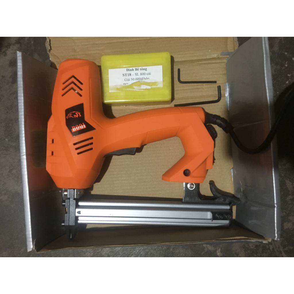 SÚNG BẮN ĐINH BÊ TÔNG _  DÙNG ĐIỆN 220V - màu cam