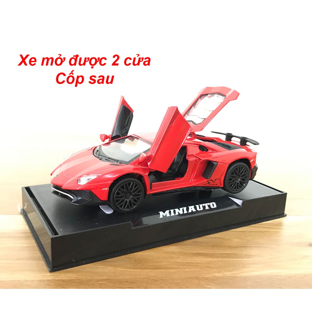 MÔ HÌNH XE Ô TÔ Siêu Xe LAMBOR Aventador SV LP750-4 | MINIAUTO tỷ lệ 1:32 Đỏ