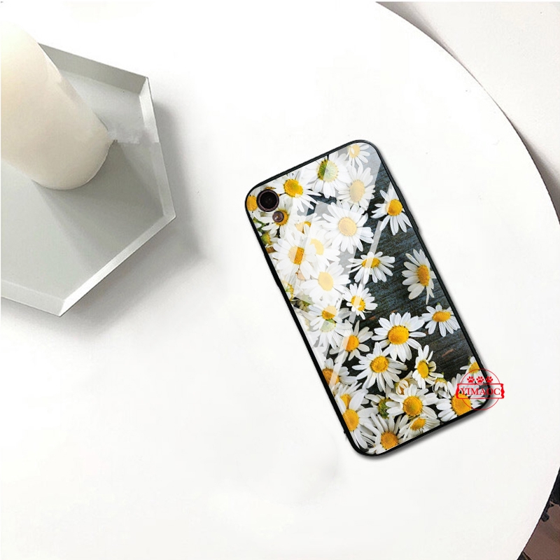 Ốp điện thoại mặt kính hình hoa hướng dương dành cho OPPO A37 A3S A5 A39 A7 A5S A77 F5 F9 F11 Pro | BigBuy360 - bigbuy360.vn