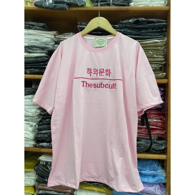 áo thun hàn quốc form rộng thêu chữ