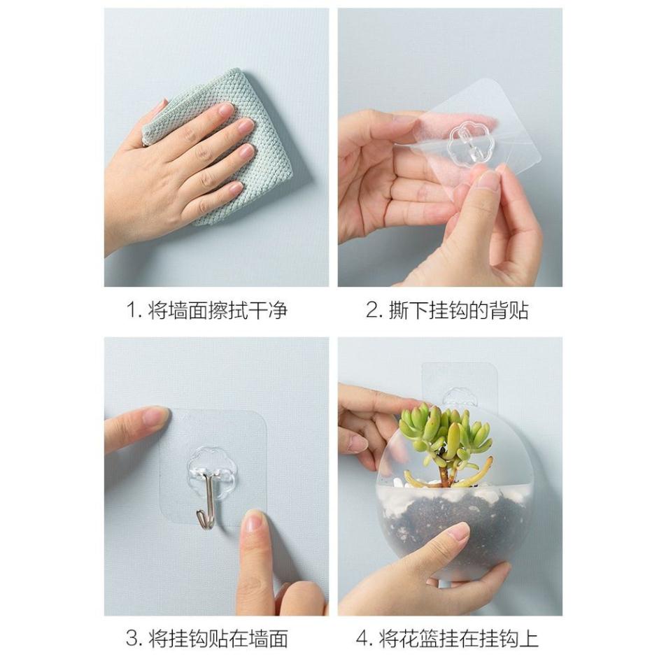 Chậu cây treo tường trang trí bằng nhựa (mẫu tròn)