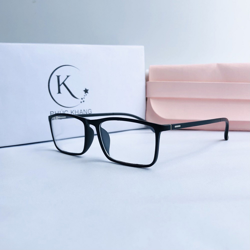 Gọng kính giả cận nam nữ mắt vuông không độ màu đen thời trang cá tính PK03 | BigBuy360 - bigbuy360.vn