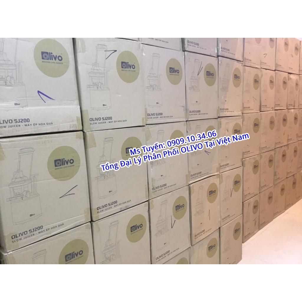 Máy Ép Chậm OLIVO SJ200 - Ép Trái Cây Hoa Quả, Siêu Kiệt Bã, Dễ Vệ Sinh