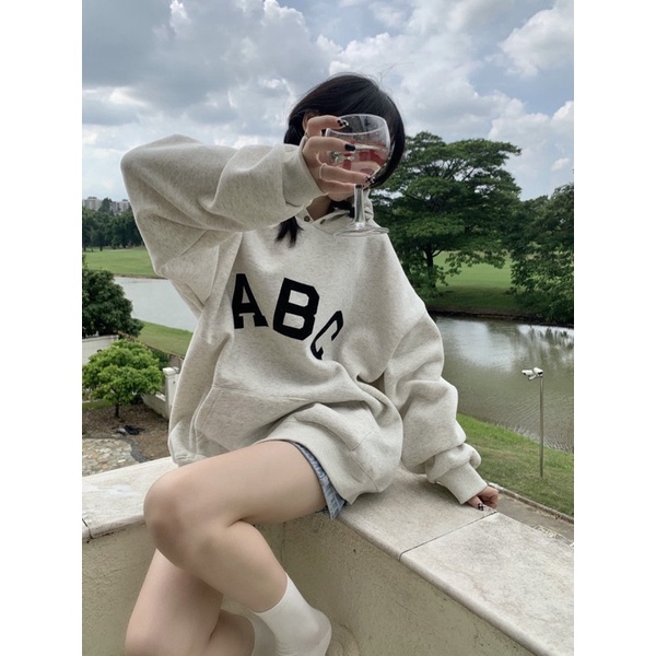 Áo hoodie JAEHYUN NCT dáng rộng basic in chữ ABC | BigBuy360 - bigbuy360.vn