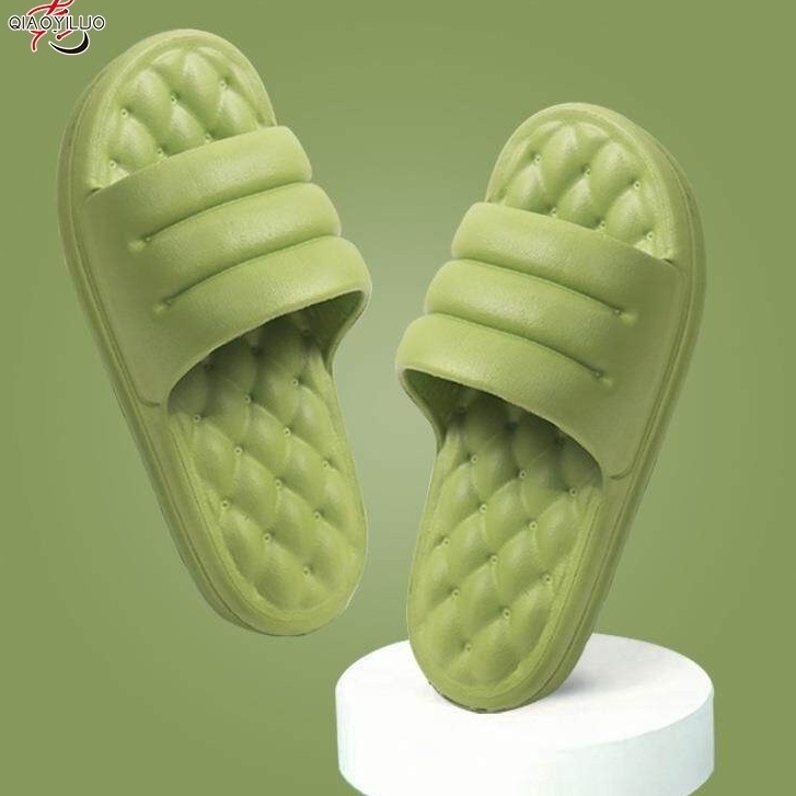 Dép đi trong nhà QIAOYILUO đế dày 4cm chống trượt thoải mái thời trang cho nữ