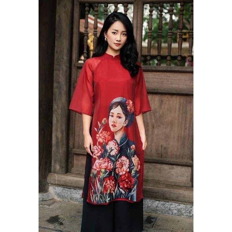 BIGSIZE Áo dài cô gái kèm quần 55-95kg