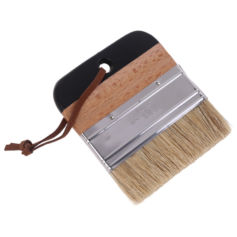Set 4 cọ vẽ tranh sơn dầu cán gỗ đầu tròn tiện dụng