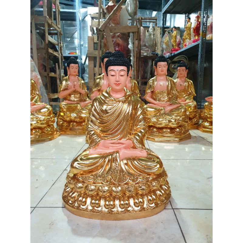 Tượng Bổn Sư 50cm dát vàng