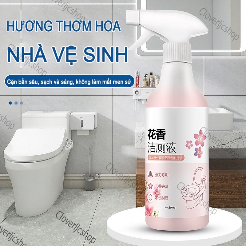 Chai Xịt Tẩy Rửa Vệ Sinh Bồn Cầu Hương Nước Hoa, Khử Khuẩn, Không Độc Hại
