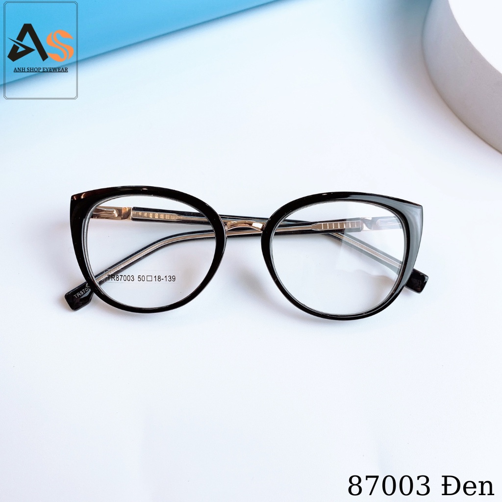 Kính tròn viền dày thời trang chất liệu nhựa dẻo kết hợp kim loại nhiều màu sắc 87003A