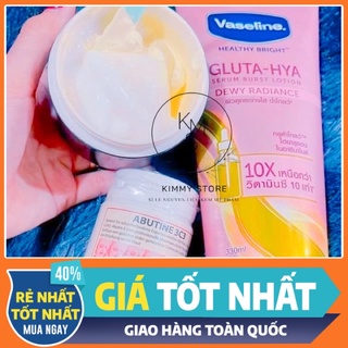 combo Vaseline gluta hya + kem abutine 3c3