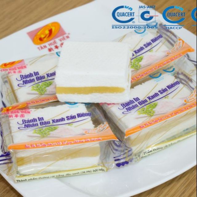 Bánh in [Freeship] Bánh in Nhân Đậu Xanh Sầu Riêng Gói 400gr [Gồm 10 Cái Nhỏ Bên Trong]