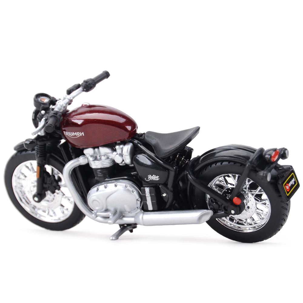 Bburago 1:18 Triumph Bonneville Bobber Die Cast Đồ chơi mô hình tĩnh mô tô sưu tầm