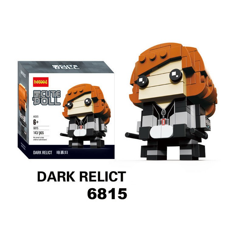 DECOOL 6815-6822 Brick Headz các siêu anh hùng - Đồ chơi Lắp ghép Mini Minifigures Batman Iron Man BrickHeadz