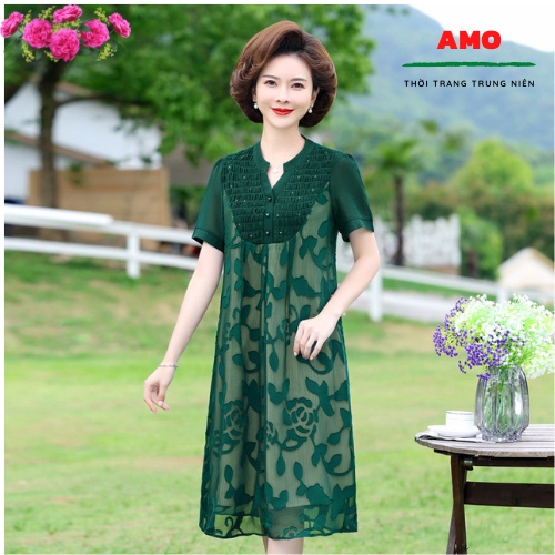 ĐẦM VOAN TRUNG NIÊN CAO CẤP, giả sơ mi