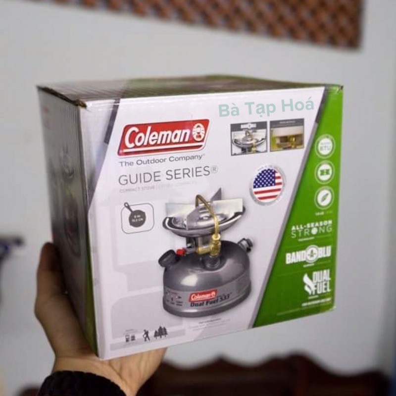 Bếp dã ngoại dùng nhiên liệu lỏng Coleman Dual Fuel 533 kèm phễu lọc