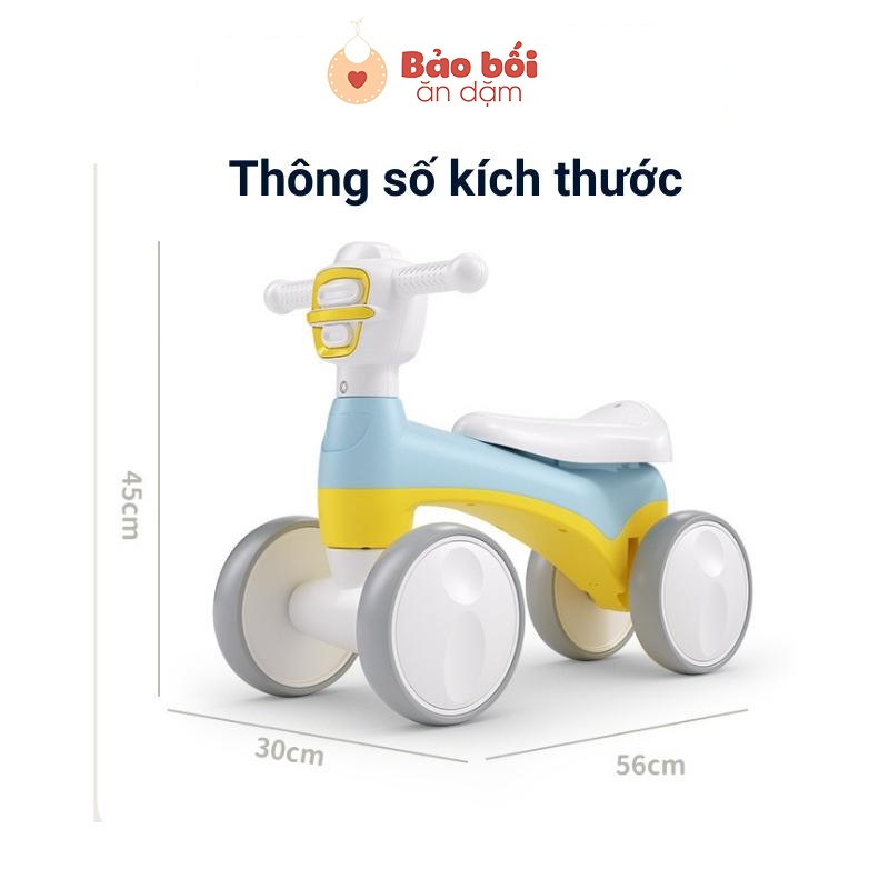 Xe chòi chân 4 bánh tập đi có nhạc đèn BABYHOPE giúp giữ thăng bằng, an toàn và gọn nhẹ cho bé 1-2 tuổi