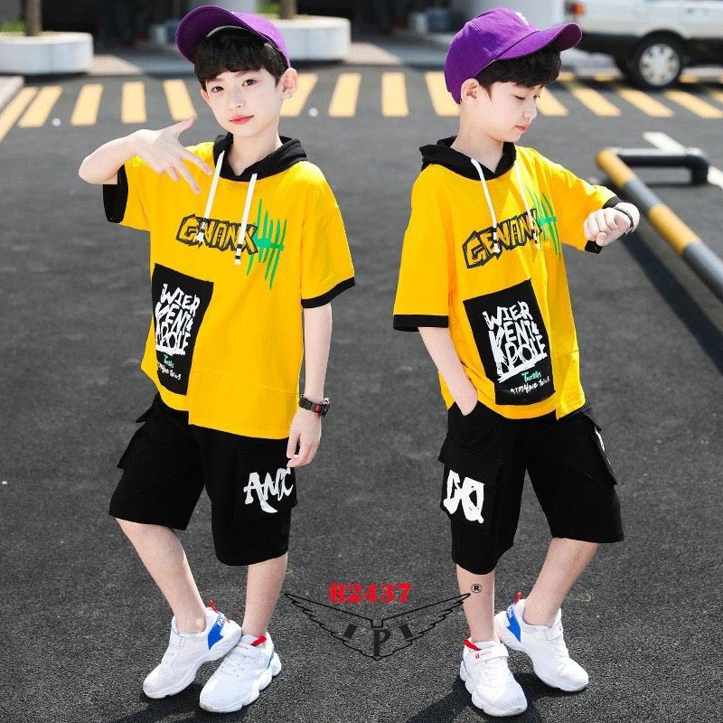 [Chính hãng IPI KIDS 10-65kg] Bộ bé trai Style Hiphop - Áo Hoodi quần túi hộp siêu hot