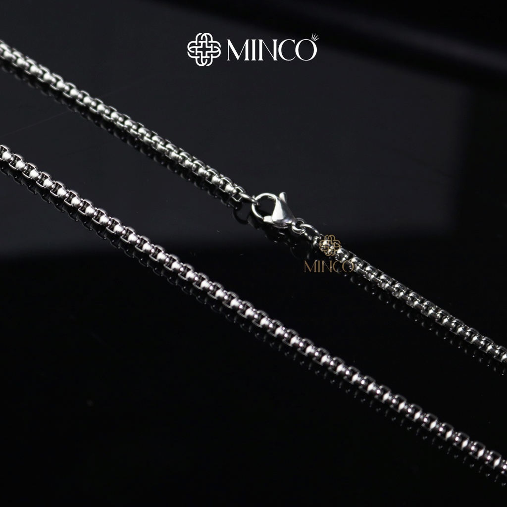 Dây Chuyền Nam Xích Màu Bạc 925 Basic Trơn Minco Accessories Unisex Đơn Giản Chất Liệu Titan Không Gỉ DT91