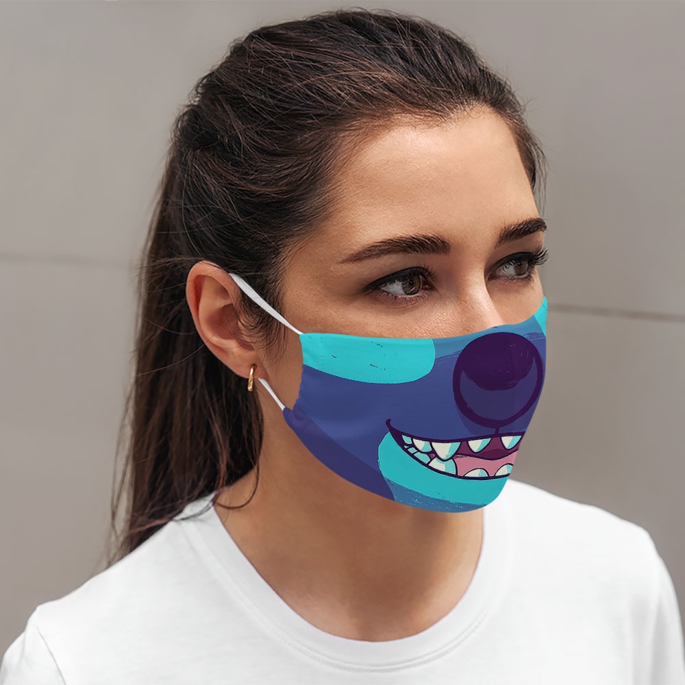 Khẩu trang thú cưng cute hoạt hình dễ thương cho bé trẻ em Hình Vẽ DRAWN CARTWELL dây đeo mềm bảo vệ toàn diện dày 2 lớp