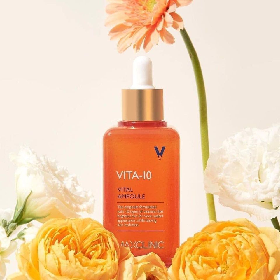 Tinh chất dưỡng trắng Vitamin C tươi Vita-10 Vital Ampoule Maxclinic